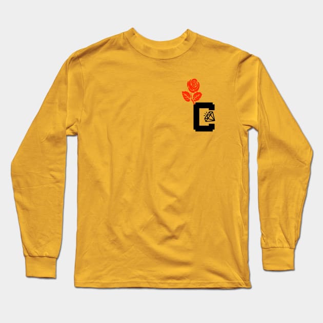 C Rose Long Sleeve T-Shirt by Digz